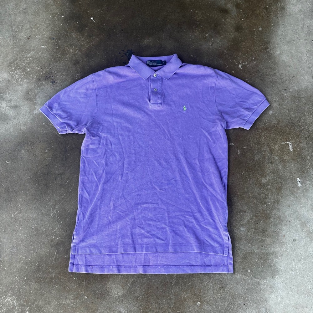 Polo Ralph Lauren Polo Shirt Mens M Purple Excellent Short Sleeve Cotton Pique